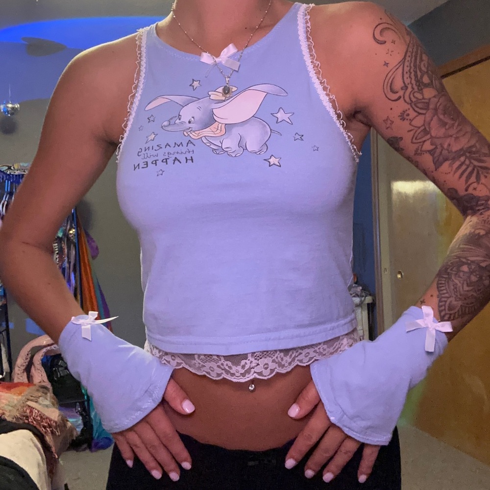 One of a kind tank top & arm sleeves (3 pcs) 100% hand made by me